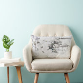 雪に覆われた松のサプリング(Pekka Halonen) ランバークッション (椅子)