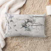 雪に覆われた松のサプリング(Pekka Halonen) ランバークッション (ブランケット)