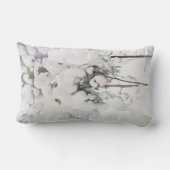 雪に覆われた松のサプリング(Pekka Halonen) ランバークッション (裏面)