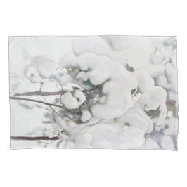 雪に覆われた松のサプリング(Pekka Halonen) 枕カバー