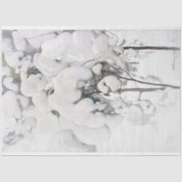 雪に覆われた松のサプリング(Pekka Halonen) 薄葉紙