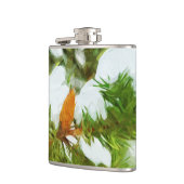 雪に覆われた松の抽象芸術印象派 フラスク (左)