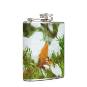 雪に覆われた松の抽象芸術印象派 フラスク (右)