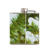 雪に覆われた松の抽象芸術印象派 フラスク (裏面)