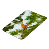 雪に覆われた松の抽象芸術印象派 マグネット (左側)