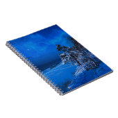 雪に覆われた松模様の夜景 ノートブック (右側)