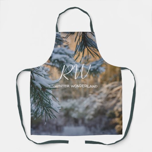 雪に覆われた松 エプロン (正面)