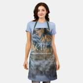 雪に覆われた松 エプロン (着用した状態)