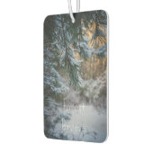 雪に覆われた松 カーエアーフレッシュナー (左)