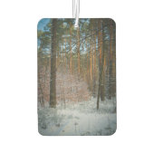 雪に覆われた松 カーエアーフレッシュナー (裏面)