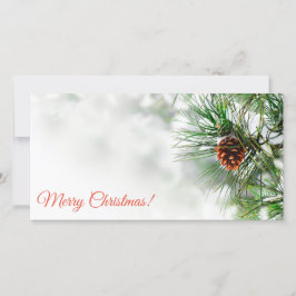 雪に覆われた松 サンキューカード