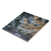 雪に覆われた松 タイル (側面)