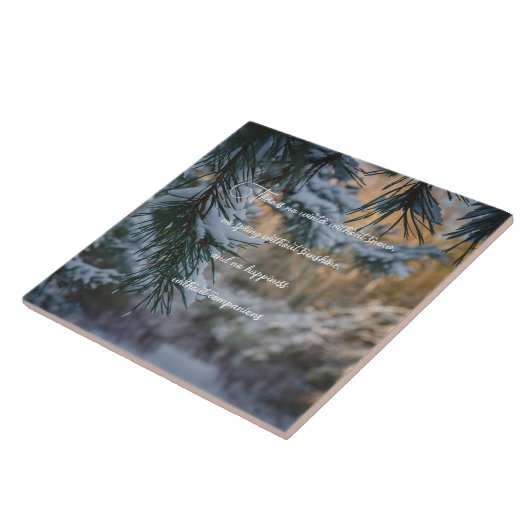 雪に覆われた松 タイル (側面)