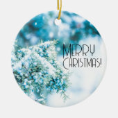 雪に覆われた果実の冬のオーナメント セラミックオーナメント (正面)