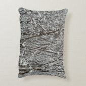 雪に覆われた枝冬の抽象芸術 アクセントクッション (裏面(縦))