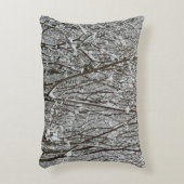 雪に覆われた枝冬の抽象芸術 アクセントクッション (正面(垂直))