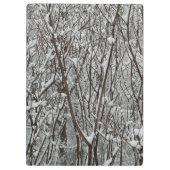 雪に覆われた枝冬の抽象芸術 クリップボード (裏面)