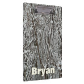 雪に覆われた枝冬の抽象芸術 クリップボード (右)