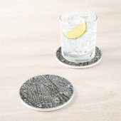 雪に覆われた枝冬の抽象芸術 コースター (側面)