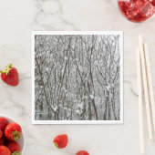 雪に覆われた枝冬の抽象芸術 スタンダードランチョンナプキン (インサイチュ)