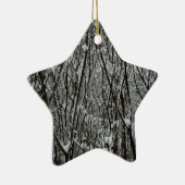 雪に覆われた枝冬の抽象芸術 セラミックオーナメント (右)