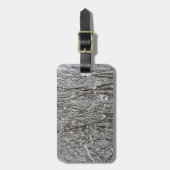 雪に覆われた枝冬の抽象芸術 ラゲッジタグ (正面縦)