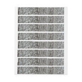 雪に覆われた枝冬の抽象芸術 ラップアラウンドラベル (シート)