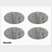 雪に覆われた枝冬の抽象芸術 楕円形シール (シート)