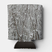 雪に覆われた枝冬の抽象芸術 缶クーラー (裏面)