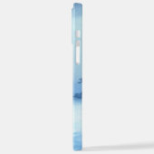 雪に覆われた森で冬のキャンプをする iPhoneケース (左側面)