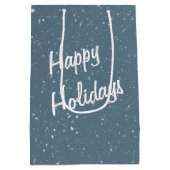 雪に覆われた森のアイリッシュセッター ミディアムペーパーバッグ (裏面)