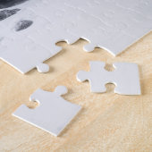 雪に覆われた森のオリエンタルハウス ジグソーパズル (側面)