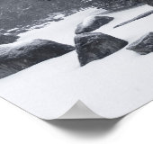 雪に覆われた森のオリエンタルハウス ポスター (角)