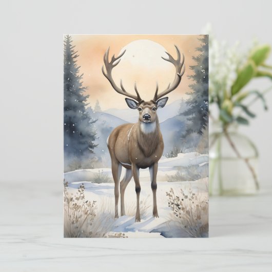 雪に覆われた森の中で冬の威厳を象徴 シーズンカード (スタンド正面)