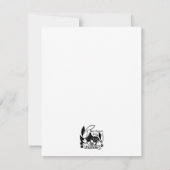 雪に覆われた森の中で鹿をジャンプ シーズンカード (裏面)