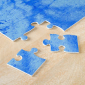 雪に覆われた森の中の赤いキャビンJigsawパズル ジグソーパズル (側面)