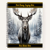 雪に覆われた森の中を歩く ノートブック (正面)