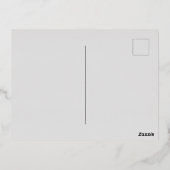 雪に覆われた森の鉄道メリークリスマス 箔シーズンポストカード (裏面)