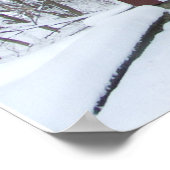 雪に覆われた橋 ポスター (角)