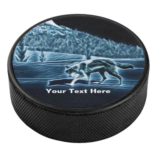 雪に覆われた狼 アイスホッケーパック (3/4)