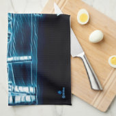 雪に覆われた狼 キッチンタオル (四つ折り)