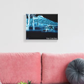 雪に覆われた狼 キャンバスプリント (インサイチュ (リビング))