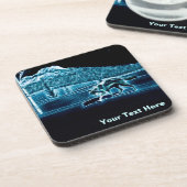 雪に覆われた狼 コースター (左側)