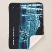 雪に覆われた狼 シェルパブランケット (正面)