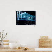 雪に覆われた狼 ポスター (キッチン)