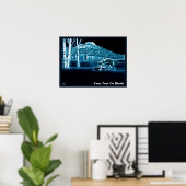 雪に覆われた狼 ポスター (ホームオフィス)