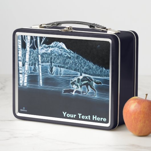 雪に覆われた狼 メタルランチボックス (インサイチュ)