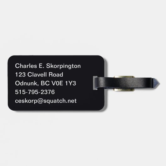 雪に覆われた狼 ラゲッジタグ (裏面横)