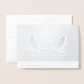 雪に覆われた狼 箔カード (裏面封筒付き)