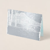 雪に覆われた狼 箔カード (正面)